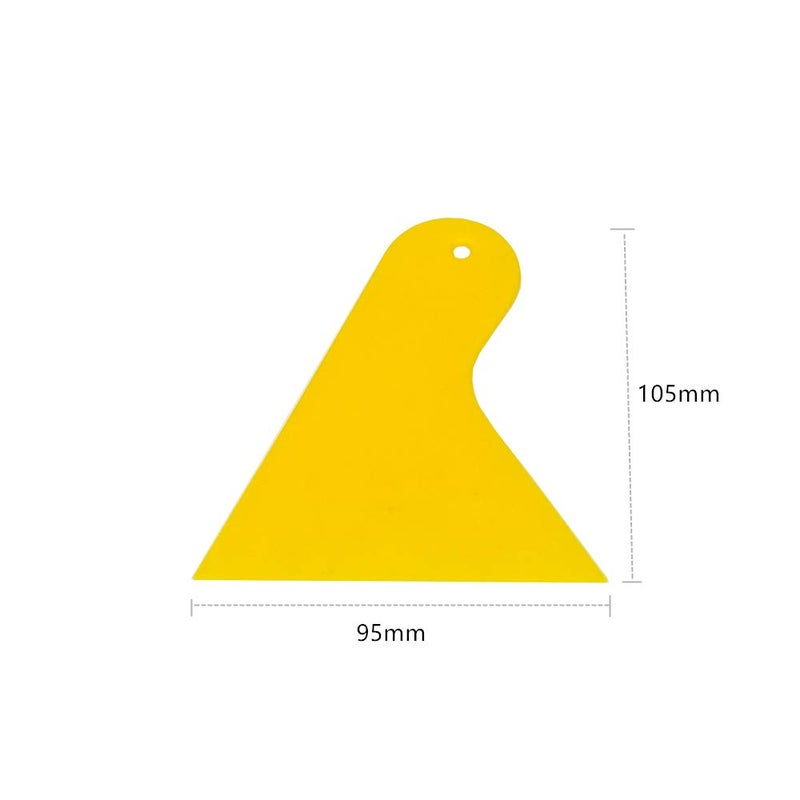 GUGUGI Yellow Plastic Scraper Tool Car Vinyl Wrap Squeegee Window Film Squeegee for Removing Air Bubbles, or Removing Glass Decals 4Pack - Image 2